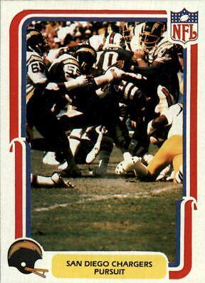 San Diego Chargers [Pursuit] #48 Football Cards 1980 Fleer Team Action