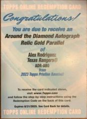 Alex Rodriguez #ADR-ARO Baseball Cards 2023 Topps Pristine Around the Diamond Autograph Relic Prices