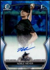 Noble Meyer #CDA-NME Baseball Cards 2023 Bowman Draft Chrome Sapphire Prospect Autograph Prices