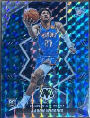 Aaron Wiggins [Choice Peacock] #237 Basketball Cards 2021 Panini Mosaic