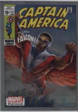 Falcon [Rainbow] #VI34 Marvel 2023 Upper Deck Platinum Cover Variant