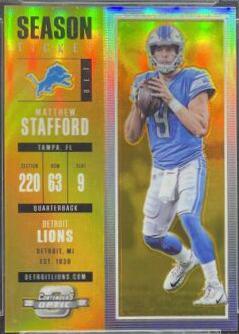 Matthew Stafford [Gold] #26 Football Cards 2017 Panini Contenders Optic