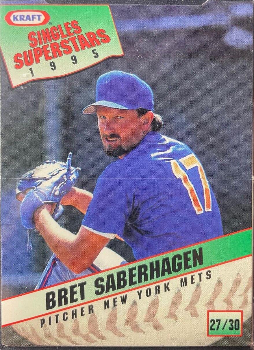 Bret Saberhagen #27 Baseball Cards 1995 Kraft Singles Superstars