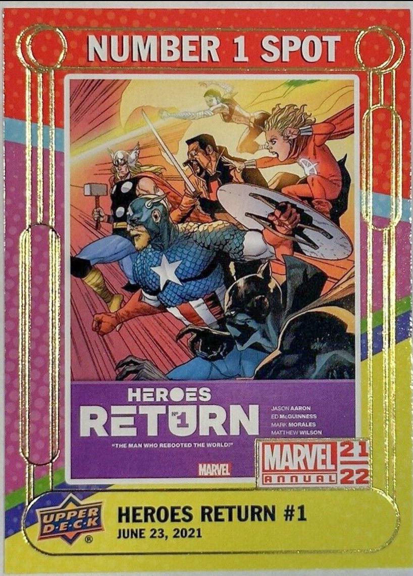 Heroes Return #N1S-21 Marvel 2021 Upper Deck Annual Number 1 Spot