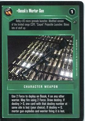 Bossk's Mortar Gun [Limited] Star Wars CCG Dagobah