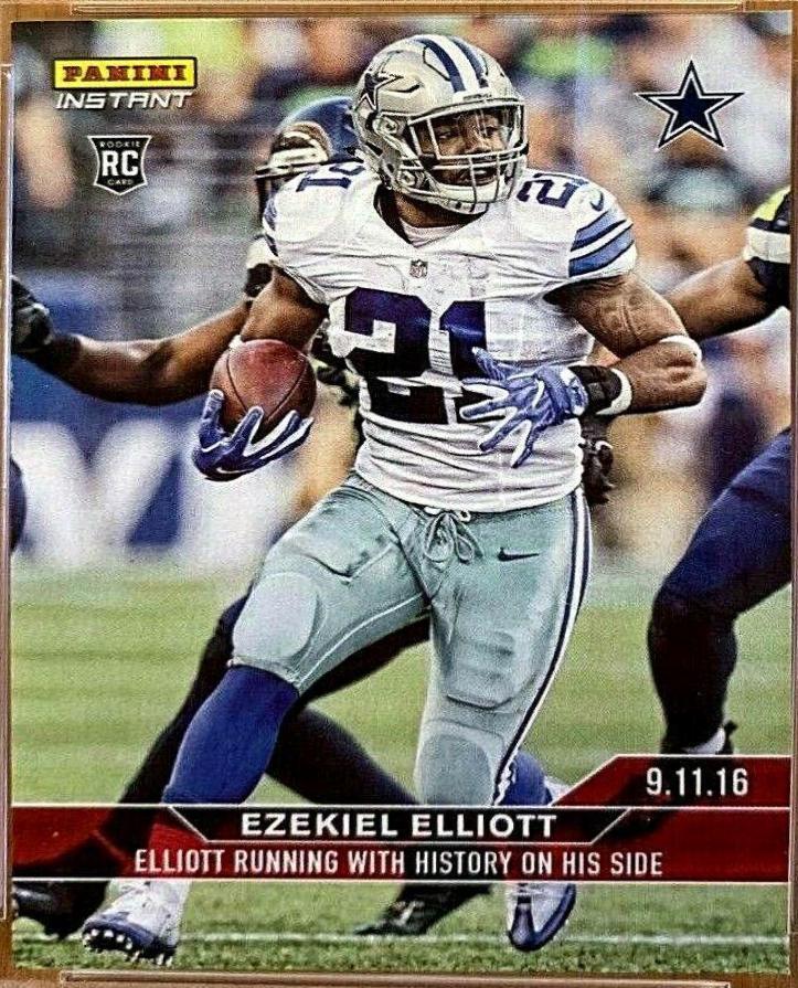 Ezekiel Elliott #3 Football Cards 2016 Panini Instant NFL