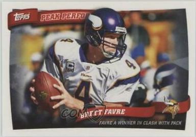 Brett Favre #PP35 Football Cards 2010 Topps Peak Performance