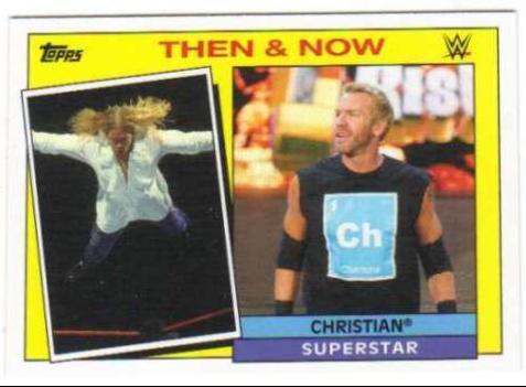 Christian #6 Wrestling Cards 2015 Topps Heritage WWE Then & Now