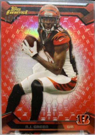 A.J. Green [Red Refractor] #33 Football Cards 2013 Topps Finest