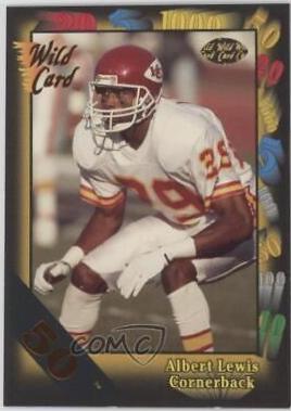 Albert Lewis [50 Stripe] #87 Football Cards 1991 Wild Card