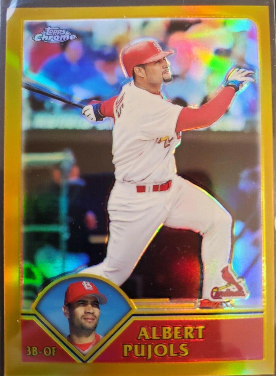 Hotsell Albert Pujols Topps Gold 2003 numbered