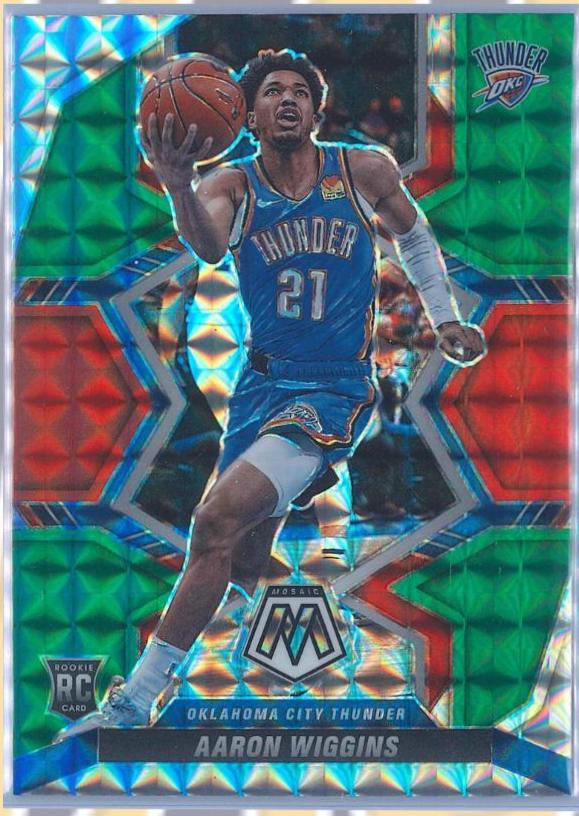 Aaron Wiggins [Green] #237 Basketball Cards 2021 Panini Mosaic