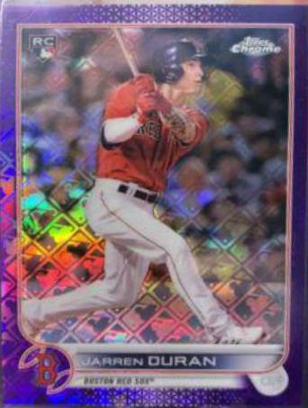 Jarren Duran [Purple] #4 Baseball Cards 2022 Topps Chrome Logofractor