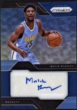 Malik Beasley [Blue Prizm] #17 Basketball Cards 2016 Panini Prizm Rookie Signatures