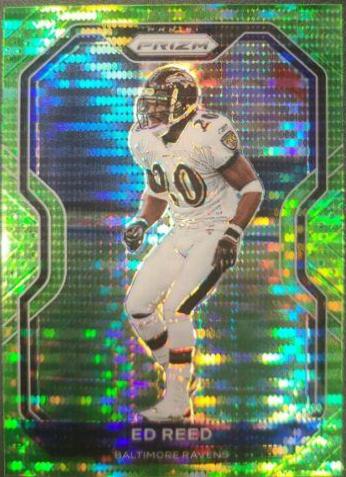 Ed Reed [Neon Green Pulsar Prizm] #46 Football Cards 2020 Panini Prizm