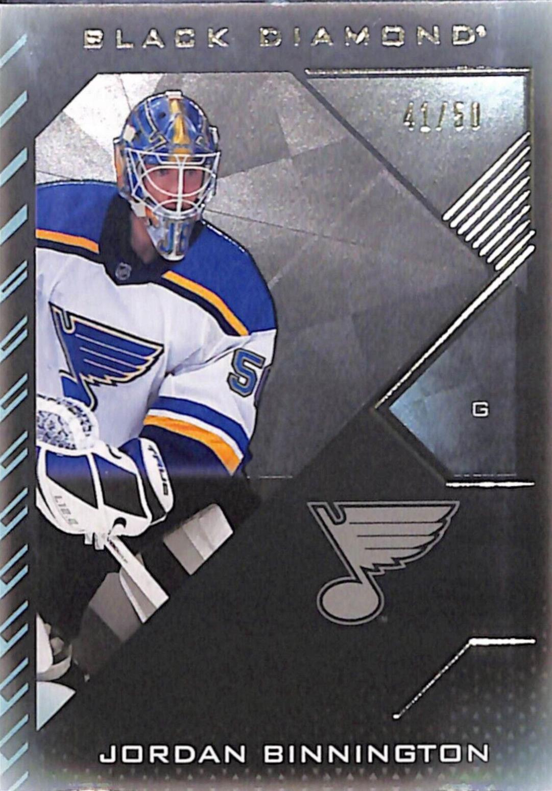 Jordan Binnington [Pure Black] #BDB-BI Hockey Cards 2021 Upper Deck Black Diamond