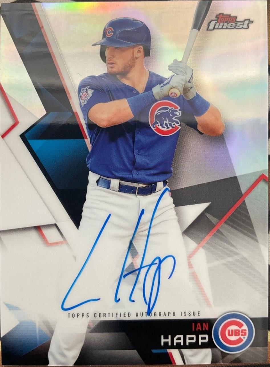 Ian Happ [Red Wave Refractor] #IH Baseball Cards 2018 Topps Finest Autographs