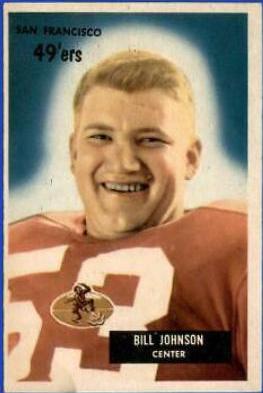 Bill Johnson #46 Football Cards 1955 Bowman