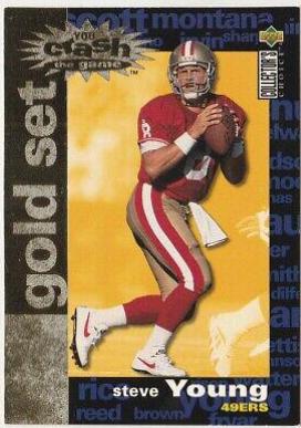 Steve Young [Crash the Game Gold] #C5 Football Cards 1995 Collector's Choice Crash the Game