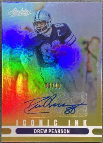 Drew Pearson [Gold] #II-DP Football Cards 2022 Panini Absolute Iconic Ink Autographs