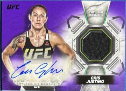 Cris Justino [Purple] #KAR-CJ Ufc Cards 2018 Topps UFC Knockout Autograph Relics