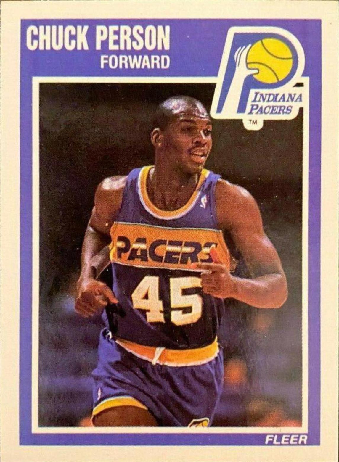 Chuck Person #66 Basketball Cards 1989 Fleer