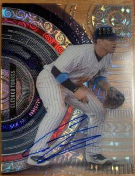 Gleyber Torres [Autograph Tidal] #BHT-GT Baseball Cards 2017 Bowman High Tek