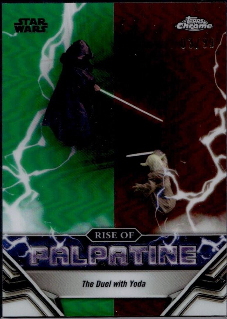 The Duel with Yoda [Kashyyyk Green Refractor] #RP-11 Star Wars 2024 Topps Chrome The Rise of Palpatine