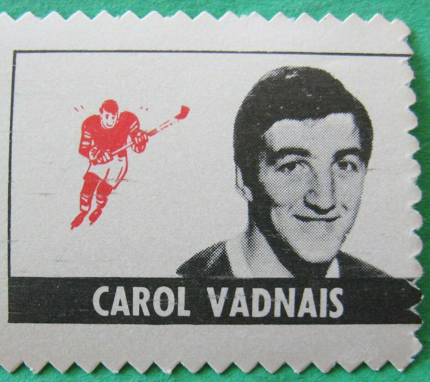 Carol Vadnais Hockey Cards 1969 O-Pee-Chee Stamps