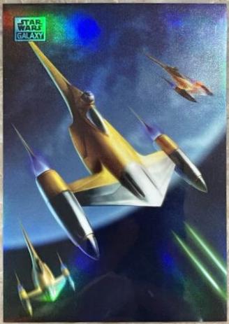 N-1 Starfighter  [Blue Refractor] #AN-10 Star Wars 2024 Topps Chrome Galaxy Art of Naboo