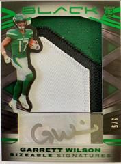 Garrett Wilson [Autograph Emerald] #105 Football Cards 2022 Panini Black Prices