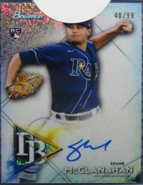 Shane McClanahan [Speckle Refractor] #BSRA-SM Baseball Cards 2021 Bowman Sterling Rookie Autographs