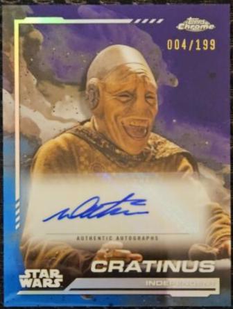 Dee Tails as Cratinus [Skywalker Blue Refractor] #AU-CI Star Wars 2024 Topps Chrome Autograph