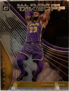 LeBron James #2 Basketball Cards 2019 Panini Donruss Optic All Clear for Takeoff