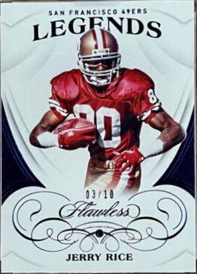 Jerry Rice [Sapphire] #100 Football Cards 2019 Panini Flawless