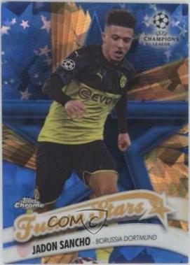 Jadon Sancho #FS-JS Soccer Cards 2019 Topps Chrome UEFA Champions League Sapphire Future Stars