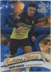 Jadon Sancho #FS-JS Soccer Cards 2019 Topps Chrome UEFA Champions League Sapphire Future Stars Prices