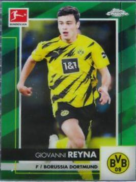 Giovanni Reyna [Green Refractor] #33 Soccer Cards 2020 Topps Chrome Bundesliga