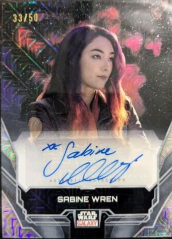 Natasha Liu Bordizzo as Sabine Wren [Mojo Refractor] #A-NB Star Wars 2024 Topps Chrome Galaxy Autograph