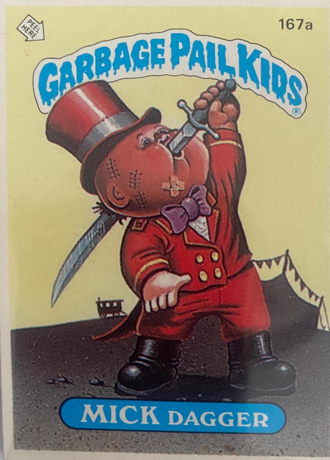 Mick Dagger #167A Garbage Pail Kids 1986 Mini