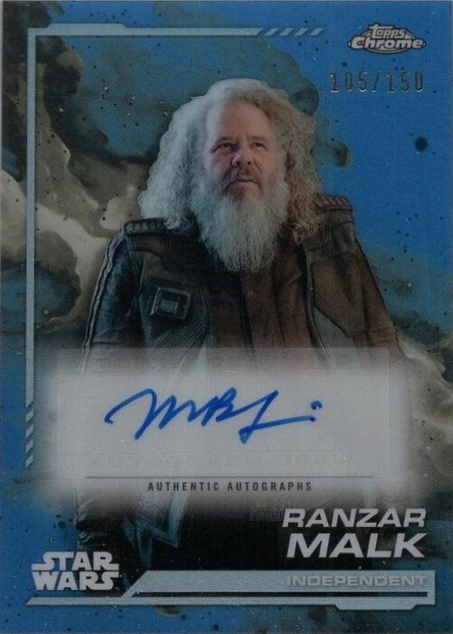 Mark Boone Jr. as Ranzar Malk [Skywalker Blue Refractor] #AU-MBO Star Wars 2024 Topps Chrome Autograph