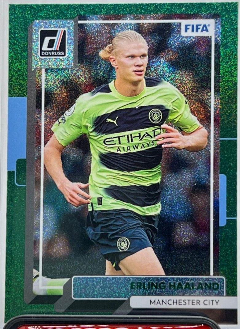 Erling Haaland [Green] #160 Soccer Cards 2022 Panini Donruss