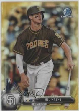 Wil Myers [Gold Refractor] #11 Baseball Cards 2017 Bowman Chrome