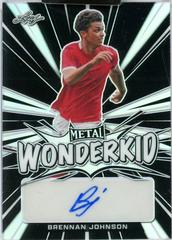 Brennan Johnson [Prismatic Black] #WK-BJ1 Soccer Cards 2022 Leaf Metal Wonderkid Autographs Prices