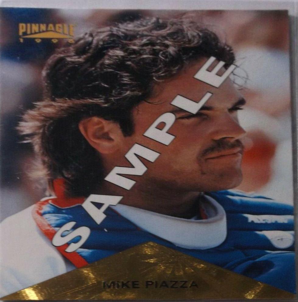 Mike Piazza [Sample] #4 Baseball Cards 1996 Pinnacle