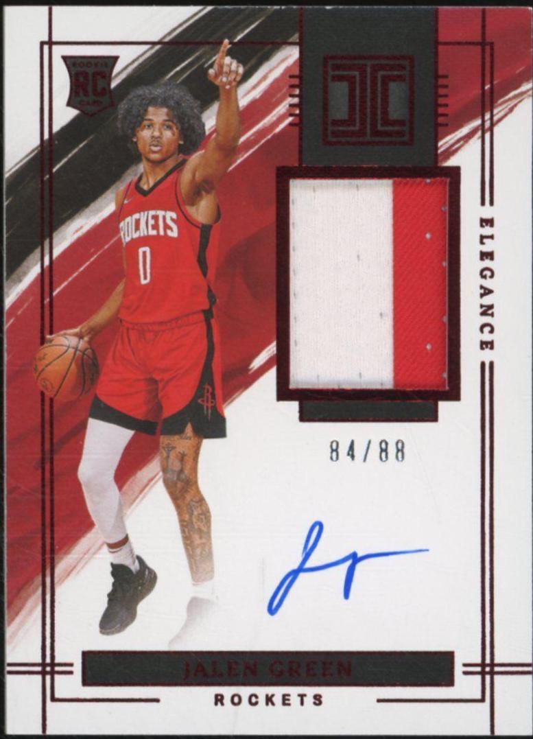 Jalen Green [Elegance Patch Autograph Asia] #102 Prices | 2021 Panini  Impeccable | Basketball Cards