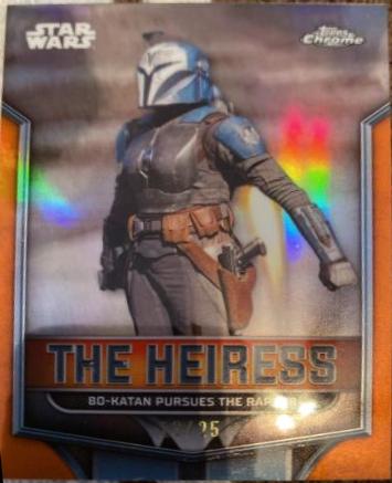 Bo-Katan Pursues the Raptor [Rebel Orange Refractor] #TH-2 Star Wars 2024 Topps Chrome The Heiress