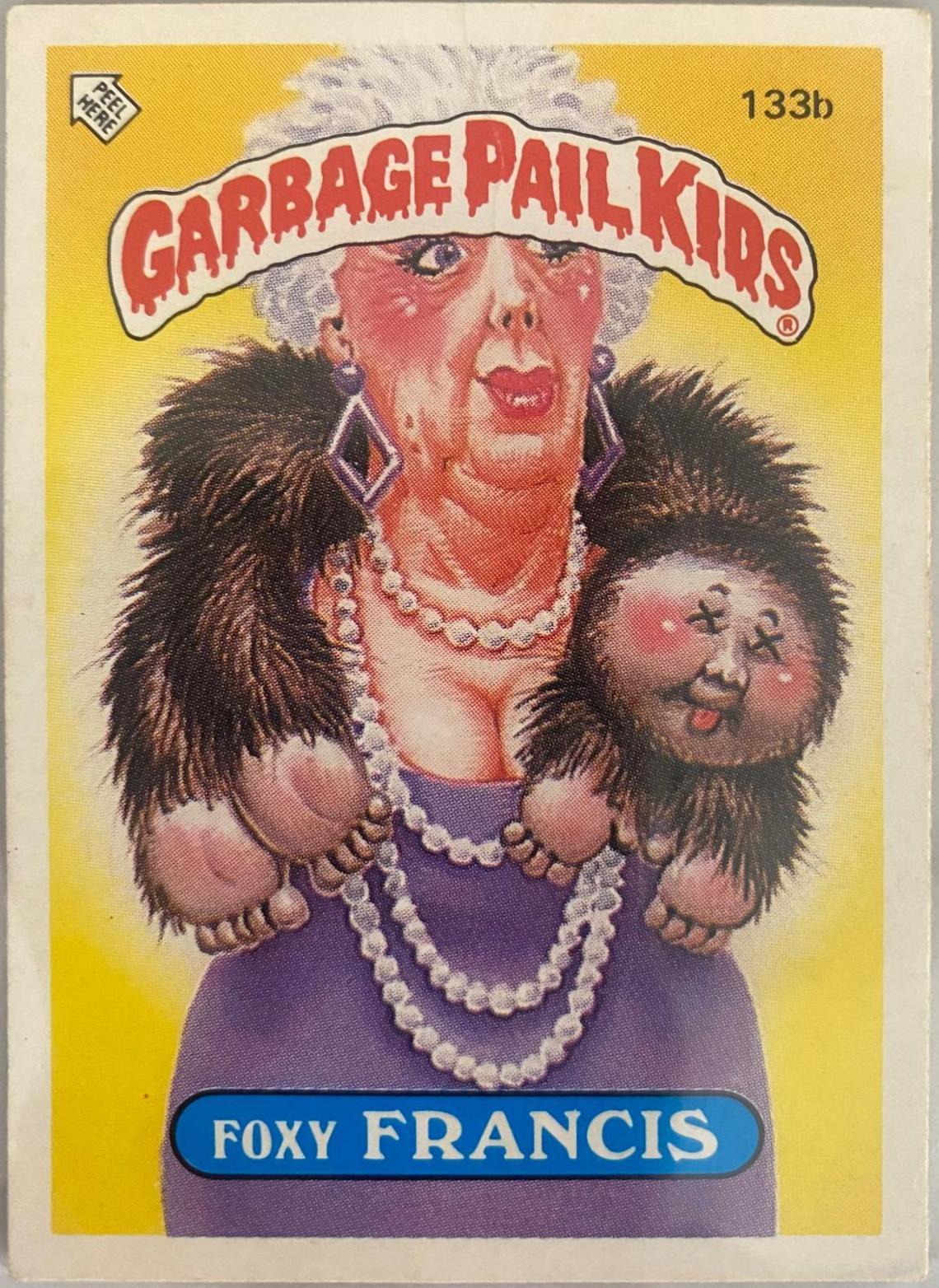 Foxy Francis #133B Garbage Pail Kids 1986 Mini