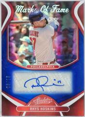 Rhys Hoskins [Spectrum Blue] #MOF-RH Baseball Cards 2022 Panini Absolute Marks of Fame Autographs Prices