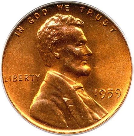 1959 [DOUBLE DIE FS-104] Coins Lincoln Memorial Penny